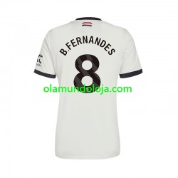 Camisola Manchester United Bruno Fernandes 8 Homem Equipamento Terceiro 2024-2025 Manga Curta